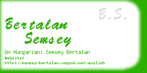 bertalan semsey business card